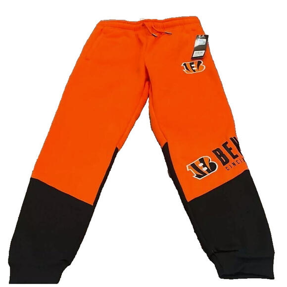 Cincinnati Bengals Men's Orange and Black Sweatpants - Picture 1 of 1